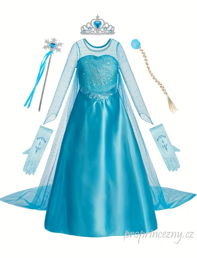 Princeznovský kostým Elsa s doplňky