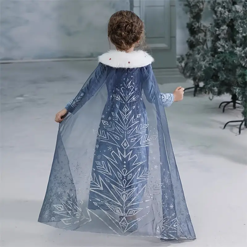 Elsa šaty Frozen – zimní kostým Ledové království pro holčičky 98–140 cm